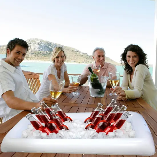 4E's Novelty 1 Pack Inflatable Serving Bar - Iced Buffet Food Serving Tray for Indoor & Outdoor Parties {3}