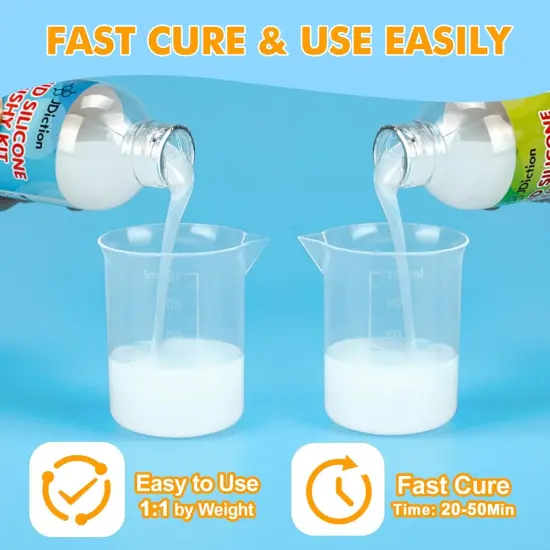 JDiction Taba Squishy Kit, Fast Cure Liquid Silicone Squishy Maker for Cat Paw Casting, Silicone Squishy DIY Stress Relief Toys & Gifts for Adults/Kids {2}