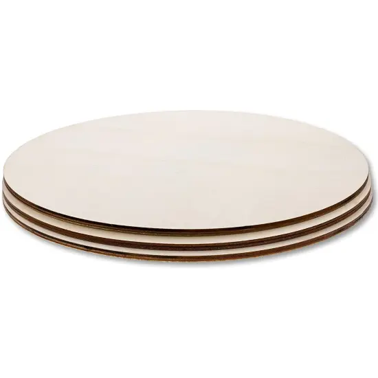 3 Pack Unfinished Wood Cutouts 12" Diameter, 0.2" Thick Wooden Round Circle Shape Wood Craft Natural Rustic Laser Cut Out Wood Pieces for Crafts Paintable Home Decoration DIY Supplies Party Brown {5}