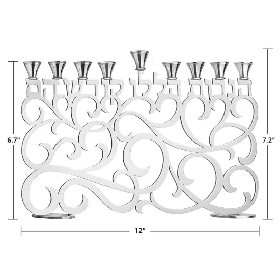 Aristocratic Scripture Candle Menorah By Kinor Decor {2}