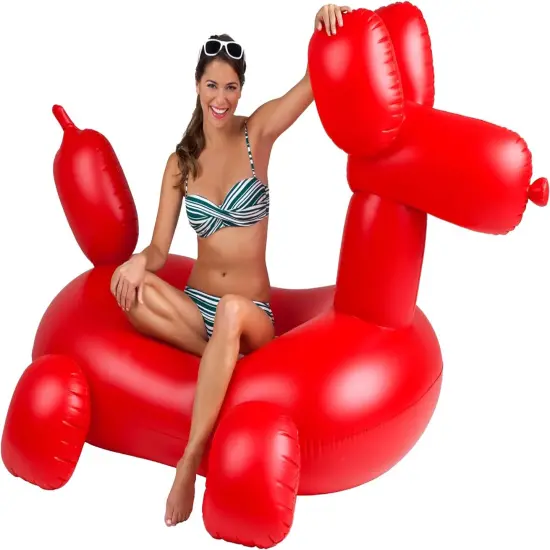 Giant Balloon Animal Pool Float, Over 4' Wide, Fun Inflatable Floatie Tube, Blow Up Swim Ring, Outdoor Summer Pool Party Water Toy {1}