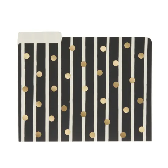 Geometric File Folders with 1/3 Cut Tabs, Gold Office Supplies (11.5 x 9.5 In, 12 Pack) {5}