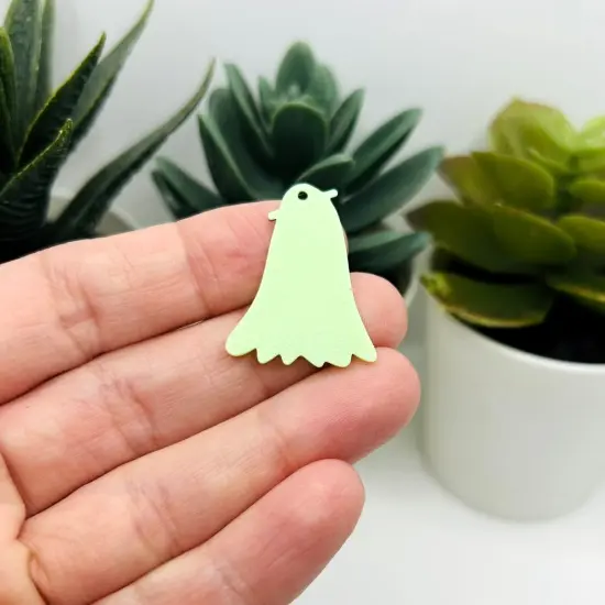 1, 4, or 20 Pieces: Fancy Female Glow in the Dark Ghost Charms {3}