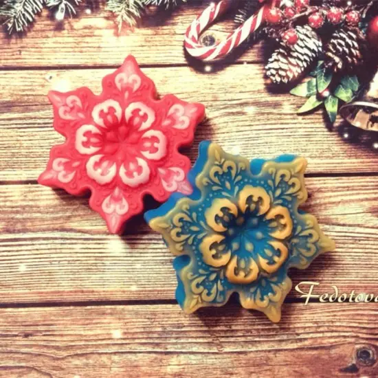 3D Snowflake Silicone Soap Molds for Soap Making {4}