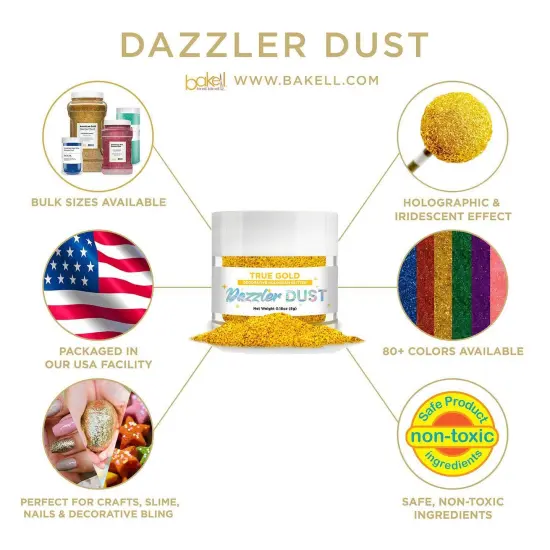 True Gold Dazzler Dust® 5 Gram Jar {4}
