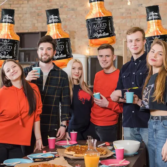 Whisky Bottle Foil Balloons Aluminum Balloon Whiskey Bottle Shape Mylar Foil Balloon for Beer Party and Birthday Party Decoration {3}