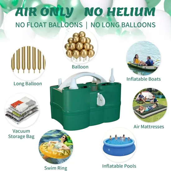 Balloon Pump Electric, 3-in-1 Balloon Pump for Inflatables and Deflator, Electric Balloon Pump for Latex 260q Foil Balloons, Quick-Fill 110V AC Inflator Deflator {3}