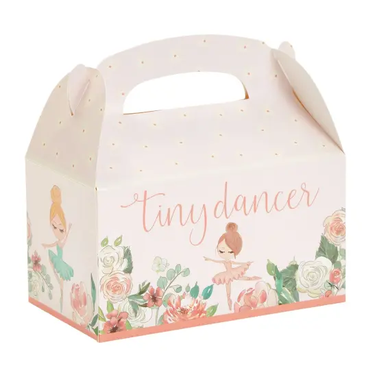 24-Pack Ballet Tiny Dancer-Themed Gable Party Favor Boxes for Ballerina Party Decorations, Built-In Handles with Pre-Scored Tabs for Easy Assembly (Pink, 6x3x4 in) {5}