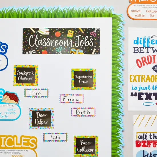 12 Pack Green Grass Bulletin Board Border Strips, Spring Classroom Decorations (36 ft) {2}