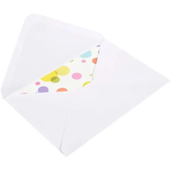 50-Pack Thank You Cards Bulk Set - Blank on the Inside, Polka Dot Designs - Includes Envelopes, 4 x 6 Inches White {5}