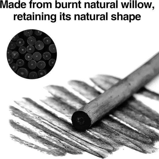 25 Pcs Charcoal Pencils,Vine Charcoal,Black Artist Vine Charcoal Willow Charcoal Sticks The Art of Drawing and Painting for Artists, Beginners, and Students(4-5mm) {4}