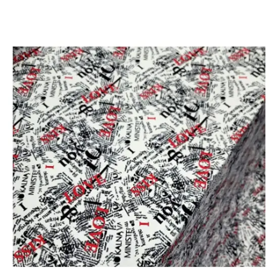 60" Width Rayon Jersey Spandex Knit Fabric Newspaper Love Kiss Print {6}