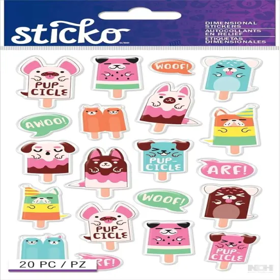 Sticko Pupcicles Dimensional Stickers {1}