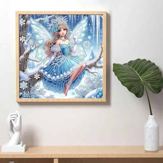 Diamond Art Painting Kits for Adults Butterfly Fairy Princess, 5D Special Shape Diamond Art Kits for Beginners, Crystal Rhinestones Diamond Art Painting for Home Wall Decoration Gift 12&times;12 inch {4}