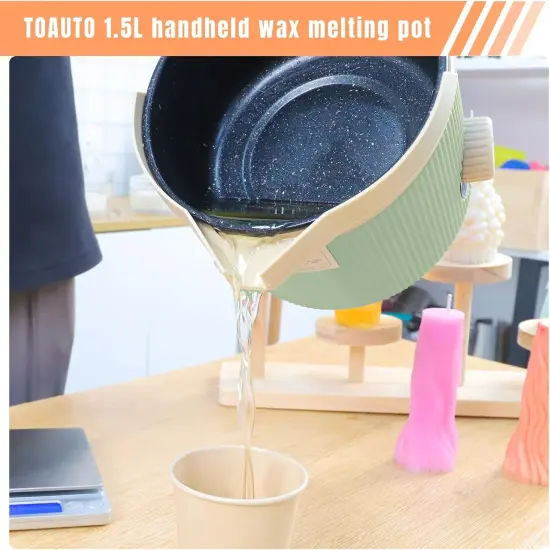 Candle Making Kit with Electronic 3Lbs Melting Pot, Pro DIY Candle Making Supplies Including Heat Gun, Digital Thermometer, Digital Scale, Wick Trimmer for Adults Candle Craft Project {4}