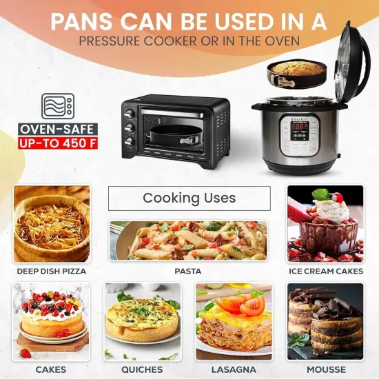 100PCs Cake Pan Sets for Baking - Baking Supplies with 3 Nonstick Springform Pans (4, 7, 9 Inch), Piping Tips, Cake Leveler &ndash; Multifunctional Cheesecake Pan, Baking Pans Set & eBook {4}