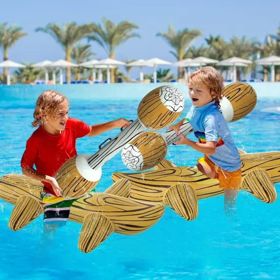 Pool Floats Games Toys, Inflatable Raft Pool Toys for Kids (Ages 8-12) & Adults, Inflatable Logs Battle Game for Family, Swimming Pool Floaties Patented {2}