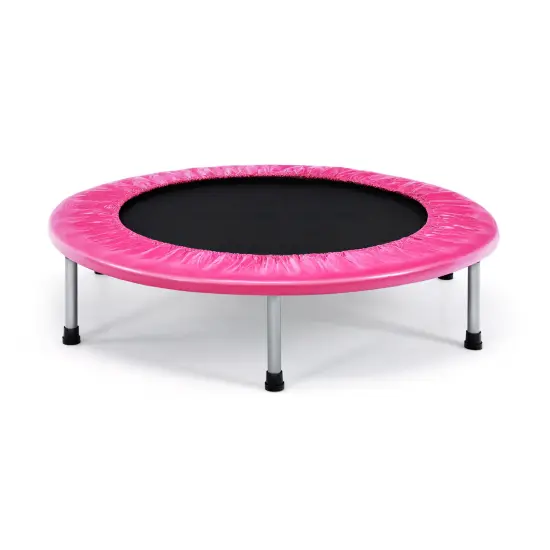 Foldable PP Trampoline with Safety Springs and 330 lbs Capacity Silver {7}