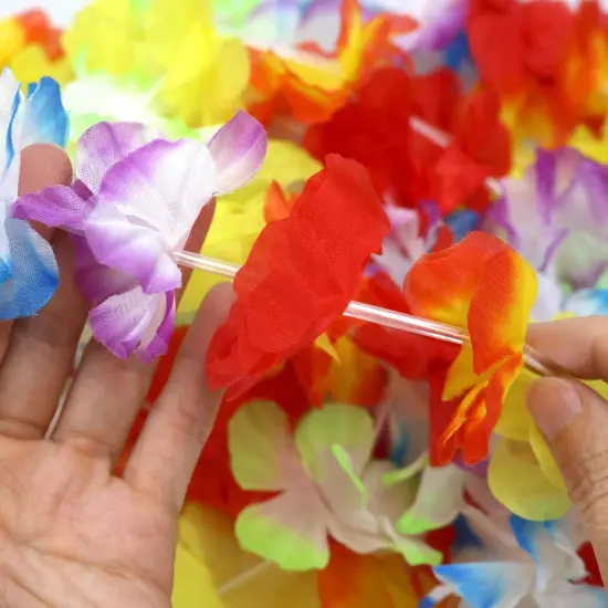 72 ft Plastic Flower Lei Garland/Hawaiian Floral Border/Luau Party Flower Garland/Hawaiian Party Garland/Luau Party Decoration {4}