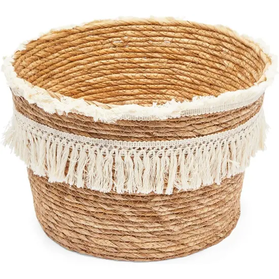 Okuna Outpost Woven Baskets for Storage, Round Basket (2 Sizes, 2 Pack) Brown {4}