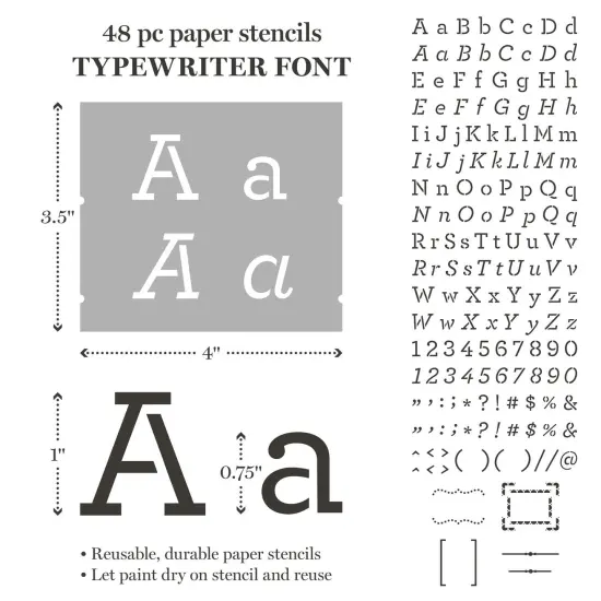 Martha Stewart&trade; Classic Alphabet Stencil Kit - 150 pc. - 68515 {3}