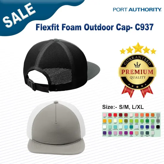 Port Authority&reg; Flexfit Foam Outdoor Cap Graphite/ Black {3}
