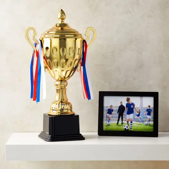 Large Gold Trophy Cup &ndash; 16.63 inches 1st Place Championship Award for Football, Soccer, Fantasy Sports Competition {3}