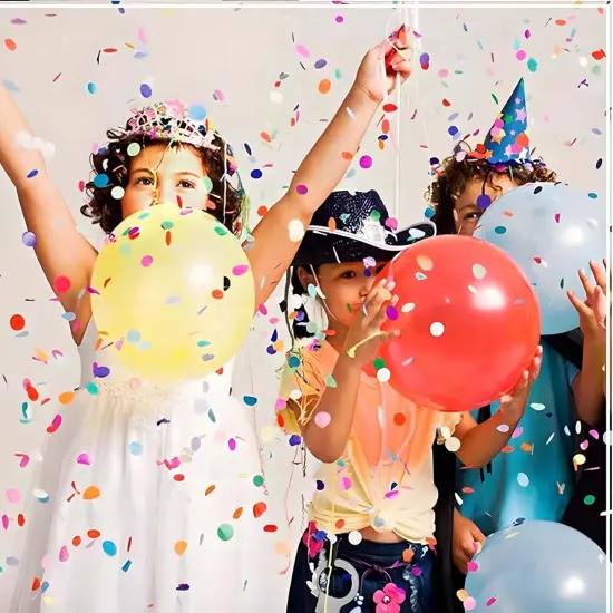 Rainbow Metallic Foil Confetti 8000 Pcs Multicolor Shiny Round Table Confetti for Fill Balloon Wedding Graduation Party Decorations,60g of pack {2}