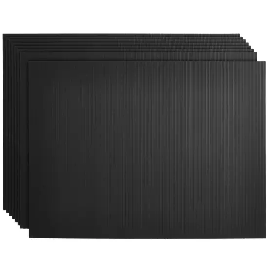 8-Pack Corrugated Plastic Yard Signs, 18x24 Outdoor Poster Board for Garage and Estate Sale, Happy Birthday, Moving, Lawn, Open House Supplies, Arts & Crafts, 4mm Thick Sheets Blank Surface (Black) {1}