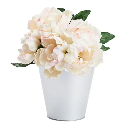 3 Pack Galvanized Metal Ice Buckets for Parties, 7 Inch Tin Pails with Handles for Beer, Wine, Champagne, Home Decor, Table Centerpieces, Wedding Decorations, (100 Oz) Silver {7}