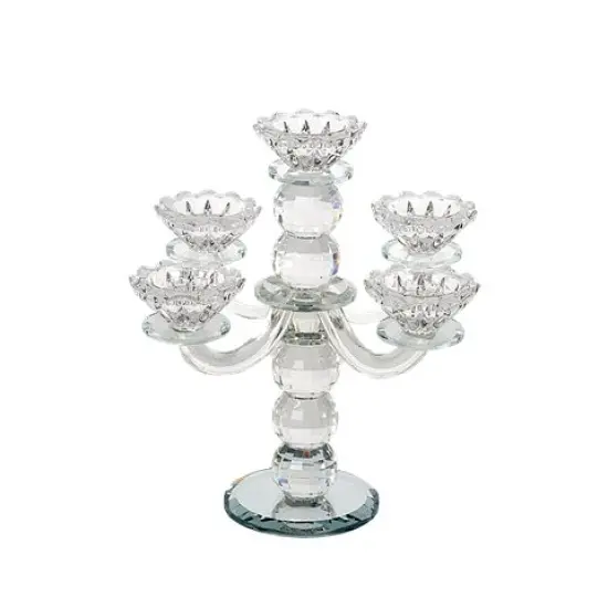 Round Crystal Candelabra 5 Arms {2}