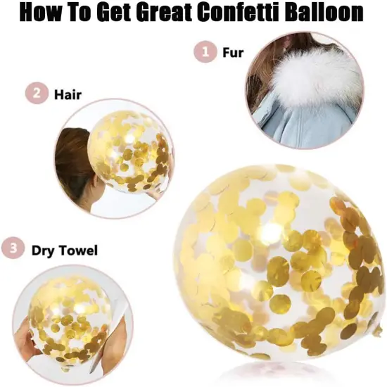 Party Confetti Balloons 50 Pack, 12 Inch Rainbow Confetti Latex Balloons for Birthday Baby Shower Party Decoration {3}