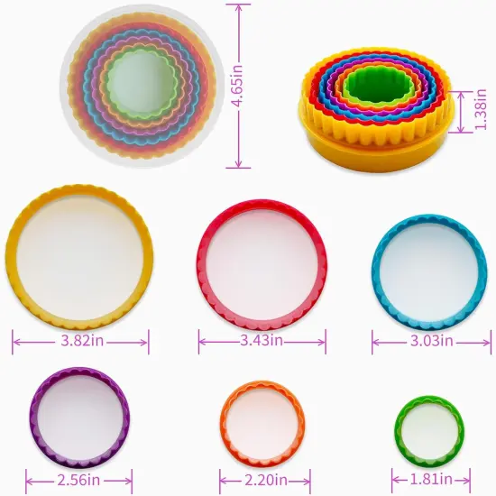 Cookie Cutter Set - 6 PCS Perfect for Baking Unique Flower, Round, and Circle Cookies {2}