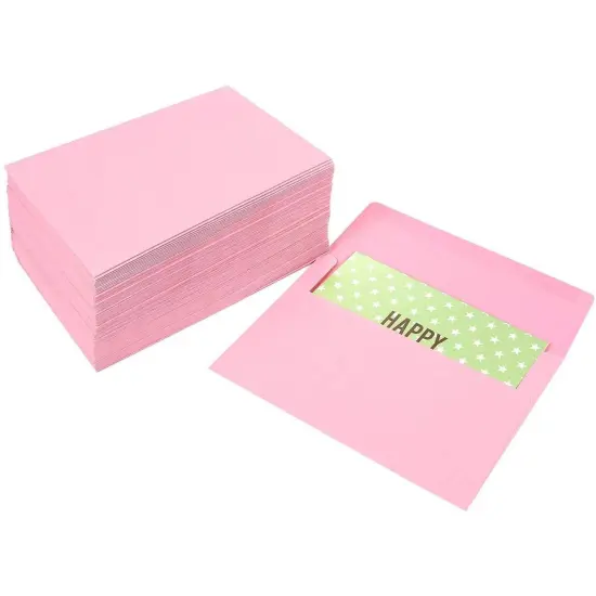 Pink A7 Envelopes for Mailing Greeting Cards, Invitations (5.25 x 7.25 In, 100 Count) {4}