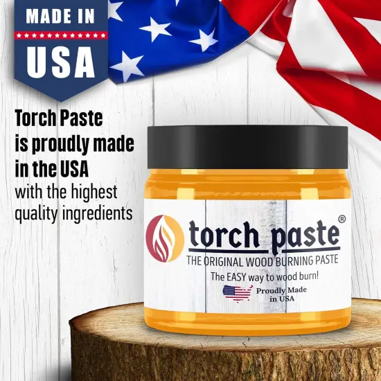 The Original Wood Burning Paste | Made in USA | Heat Activated Non-Toxic Paste for Crafting & Stencil Wood Burning | Accurately & Easily Burn Designs on Wood, Canvas, Denim & More | 3 OZ {2}