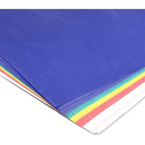 Carbon Paper for Tracing on Fabric, Wood, and Canvas (5 Colors, 9 x 11 in, 50 Sheets) Multicolor {4}