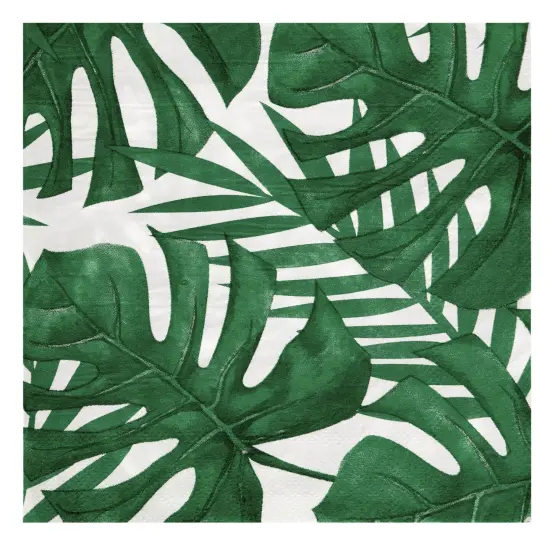 150 Pack Tropical Palm Leaf Napkins, Hawaiian Luau Napkins for Jungle Safari Birthday Party Supplies (6.5x6.5 In) {5}