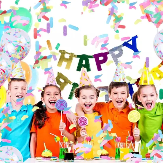 50g Colorful Paper Confetti Tissue Sprinkle Confetti Cute Multicolor Table Confetti Party Decoration Confetti for Wedding, Birthday, Baby Shower, Party, Photoshoot, etc {4}