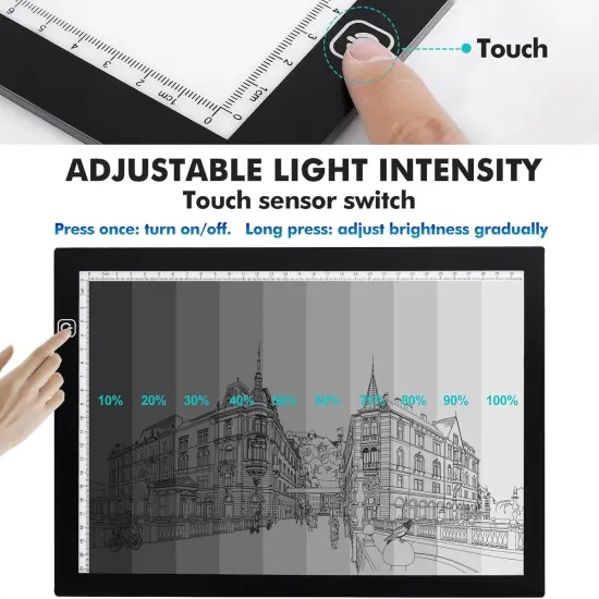 A4 Light Pad for Tracing & Weeding Vinyl, LED Copy Board Light Tracing Box Ultra-Thin Adjustable USB Power for Vinyl Weeding Tools {2}