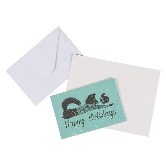 Sustainable Greetings 144 Pack Christmas Cards with Envelopes, 4x6 Blank Holiday Greeting Cards Assortment Box for Sending Holiday Wishes (6 Xmas Animal Designs) Multicolor {7}