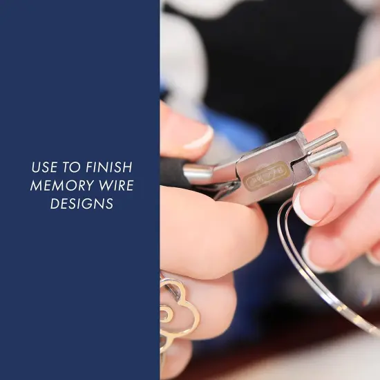 Memory Wire Finishing Pliers, 2mm and 4 mm size - Wire Looping Jewelry Tool {2}