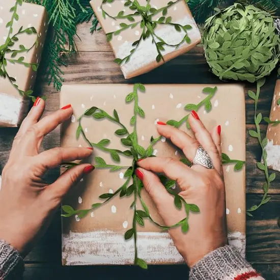 269ft Leaf Ribbon, Baby Shower Decorations Artificial Vines Leaf String Trim Ribbon for Decorative Jungle Plant Green Home Wedding Party Balloon Garland DIY Craft {4}