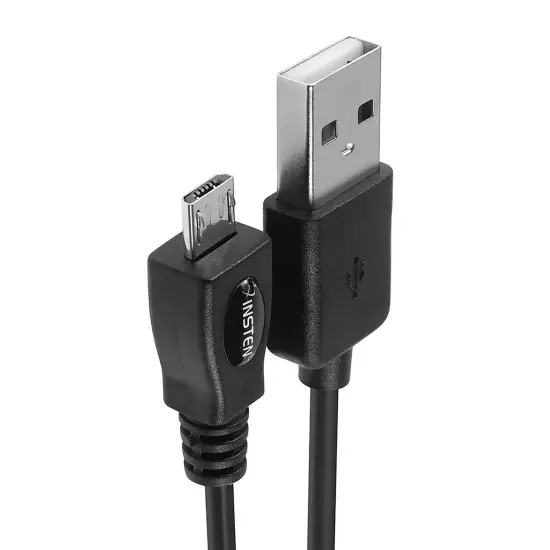 2 Pack Micro USB Charging Cable, 10ft Long USB 2.0 Charger Cord for Samsung Android, PS4 Playstation 4, Xbox One Controller, Cell Phone Data Transfer Black {2}