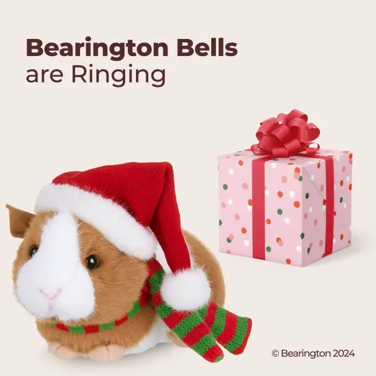Bearington Jolly Ginny The Guinea Pig Christmas Plush, 8 Inch Guinea Pig Stuffed Animal, Ideal Christmas Stuffy Gift for Toddlers, Kids & Teens, For Ages 3-14 Red {5}