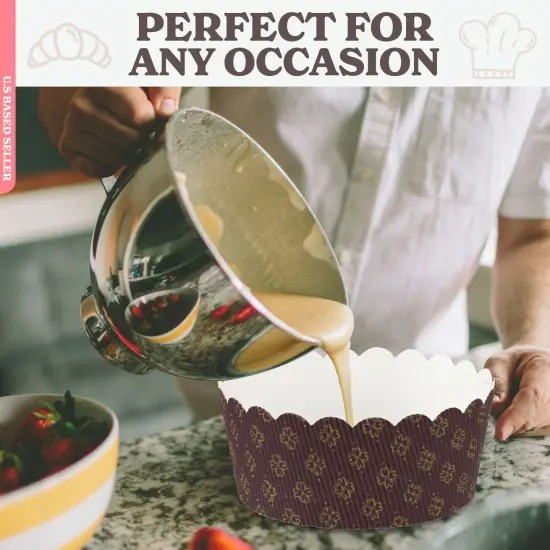 Spec101 Baking Cake Pan 25pc Set - Disposable Round Decorative Paper Bakeware {3}