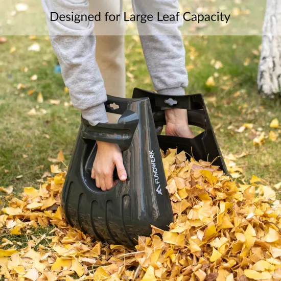 Gardenised 72-gallon Heavy-Duty Self-Standing Collapsible Leaf Bag with Handle and Sturdy Scoop for Leaves - Portable Yard Grass Clipping Rake, Garden Debris Grabber for Lawn Care and Outdoor Cleanup {6}