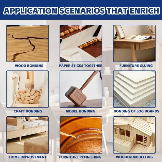 Wood Glue, Professional Furniture Repair Glue, Waterproof Clear Wood Glue for Furniture Heavy Duty, Strong Wood Glue for Crafts, Furniture, Wood Floor and Wood Products-180ml {5}