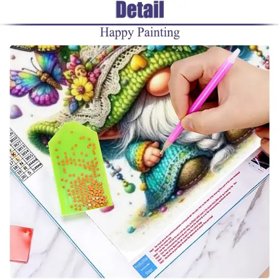 Gnome Diamond Art Kits for Adults Beginners, 5D DIY Spring Butterfly Diamond Painting Kits Full Round Drill {2}