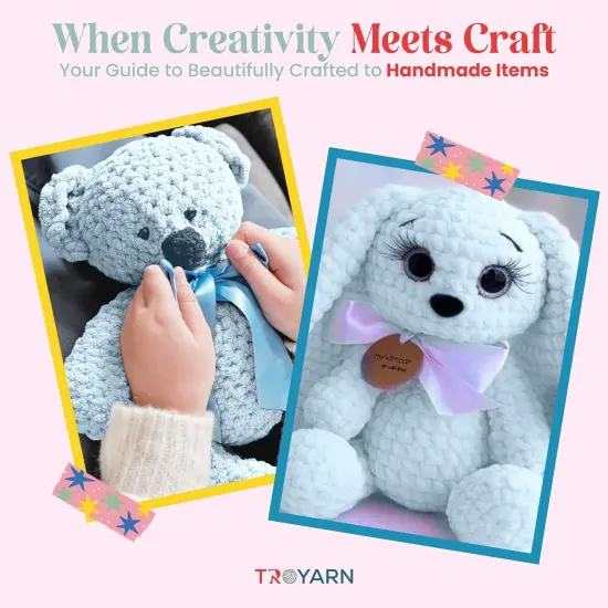 Velvet Yarn for Crocheting - Chenille, Amigurumi, Fluffy, Plush, Baby Blanket Yarn, Size 6, 100g (132 Yards) {4}