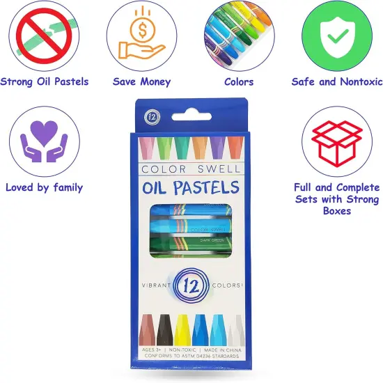 Bulk Oil Pastels - 36 Packs with 12 Colors Each - Perfect for Kids, Classrooms, Parties, Students, Donations, Party Favors - Bulk Oil Pastels {2}